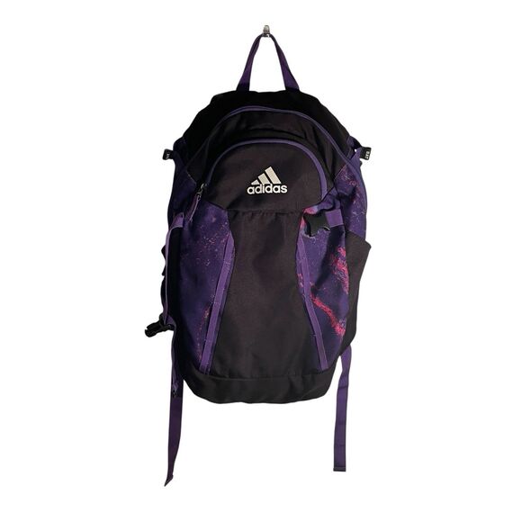 Adidas Black Purple Pink Bat Bag. Several Pockets. Excellent Used Condition - Picture 2 of 15